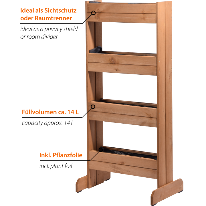 dobar Vertikalbeet mit 4 Pflanzkästen